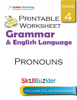 Preview of Pronouns Printable Worksheet, Grade 4