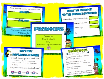 Preview of Pronouns Promethean Flipchart Lesson