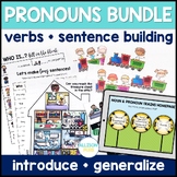 Pronouns, Verbs, and Sentence Building Speech Therapy BUNDLE