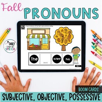 Preview of Pronouns Speech Therapy | Subjective Objective Possessive Pronouns Speech