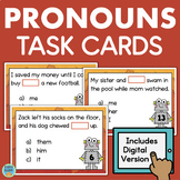 Pronouns Task Cards Pronoun Antecedent Agreement - Printab