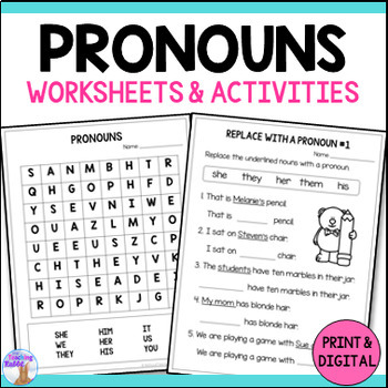 pronouns worksheets