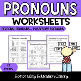 Personal Pronouns Worksheets, Possessive Pronouns, Singula