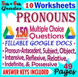 Pronouns Worksheets: Possessive Pronouns, Relative Pronoun