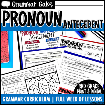 Preview of Pronouns and Antecedents Agreement - Print & Digital