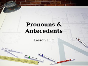 Preview of Pronouns and Antecedents Interactive Powerpoint Lesson