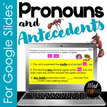 Preview of Pronouns and Antecedents Pronoun Antecedent Agreement for Google Slides™
