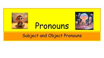 Preview of Pronouns:  subjects and objects