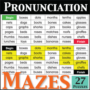 english pronunciation mazes esl ell newcomer game tpt