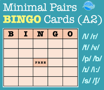 Preview of Pronunciation: Minimal Pairs Bingo Cards (A2)
