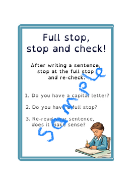 Preview of Proofreading Poster - Editing and Self Correction Prompt Poster