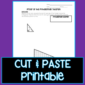 pythagoras theorem proof by paper cutting and pasting