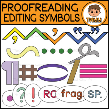 Preview of Proofreading & Editing Logos Clip Art for Digital Resources [TWMM Clip Art]