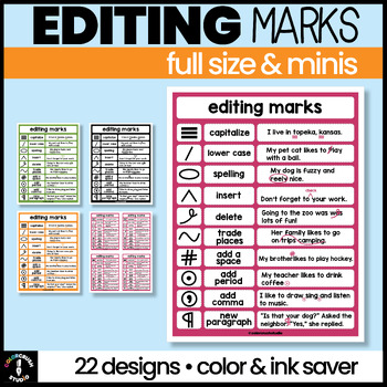 Preview of Proofreading Editing Marks: Writing Centers, Punctuation and Grammar practice