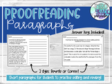 Proofreading Paragraphs