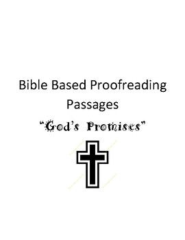Preview of Proofreading Passages- Bible Based- God's Promises