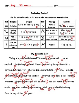 proofreading worksheets with answers pdf grade 7