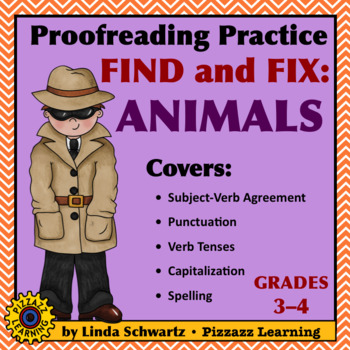 Preview of Proofreading Practice: Find and Fix: Animals