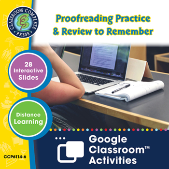 Preview of Proofreading Practice & Review to Remember - Google Slides Gr. 5-8