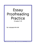 Proofreading Practice Worksheet