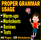 Proofreading | Proper Grammar Usages | Worksheets | Review