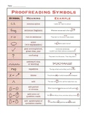 Proofreading Symbols Packet