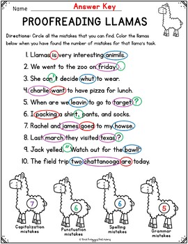 proofreading activities for students