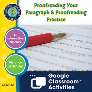 Preview of Proofreading Your Paragraph & Proofreading Practice - Google Slides Gr. 5-8