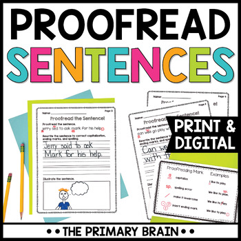 Preview of Proofreading & Editing Practice Activities | Correcting Sentences Worksheets