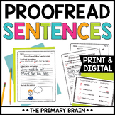 Proofreading & Editing Practice Activities | Correcting Se