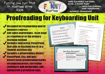 Preview of Proofreading in Keyboarding Unit