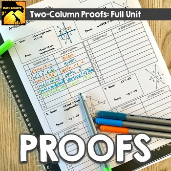Preview of Proofs: Full Unit - Teaching Two-Column Geometry Proof Writing