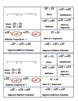 Preview of Proofs:  Segment Addition Collaborative Practice