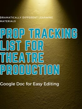 Preview of Prop Tracking List for Production- Google Doc for Easy Editing
