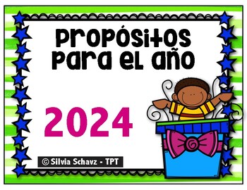 Preview of Propósitos para el año 2024 -  Actividades en español