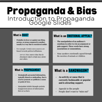 Preview of Propaganda & Bias PowerPoint