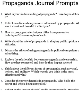propaganda essay prompts