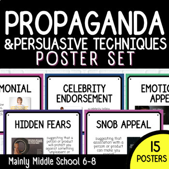 Preview of Propaganda & Persuasive Writing Techniques Posters
