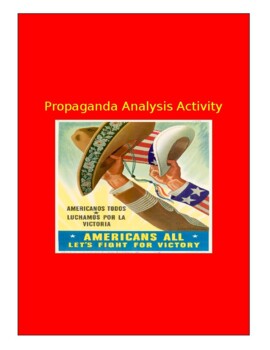 Preview of Propaganda Poster Analysis Activity