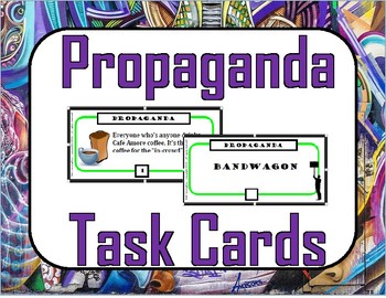 Preview of Propaganda Techniques Task Cards