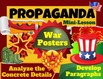 Preview of Propaganda Techniques Activity | Analyze Nazi Posters Mini-Lesson | Paragraphs