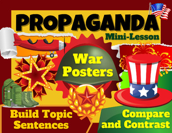Preview of Analysis | Propaganda Techniques | Compare & Contrast War Posters & Cartoons