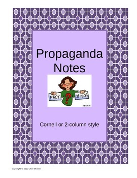 Preview of Propaganda Techniques Cornell Notes