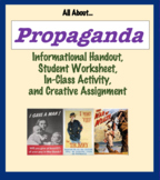Propaganda Unit - Handout, worksheet, activity, creative project
