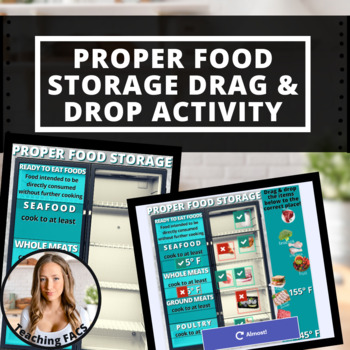 Preview of Proper Food Storage Drag and Drop Activity [FACS, FCS]