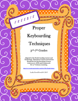 Preview of Proper Keyboarding Techniques Rubric