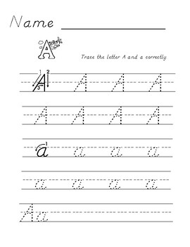 Proper Letter Formation (D'Nealian or Modern Manuscript) by Kinder at Heart