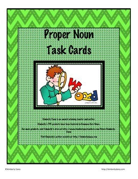 Preview of Proper Noun Task Cards