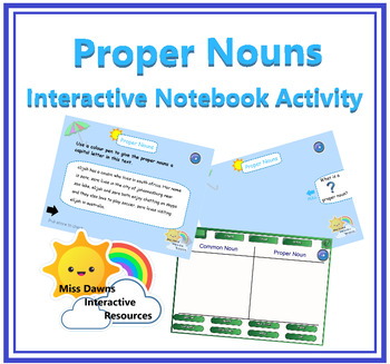Preview of Interactive Proper Nouns Activity for IWB