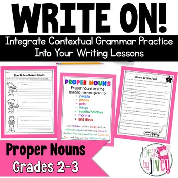 Preview of Proper Nouns- Grammar In Context Writing Lessons for 2nd / 3rd Grade